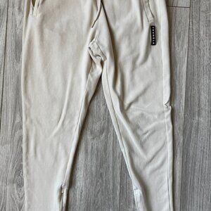 Young LA Men’s Joggers – Cream Color, Slim Ankle Fit, Cotton Blend
